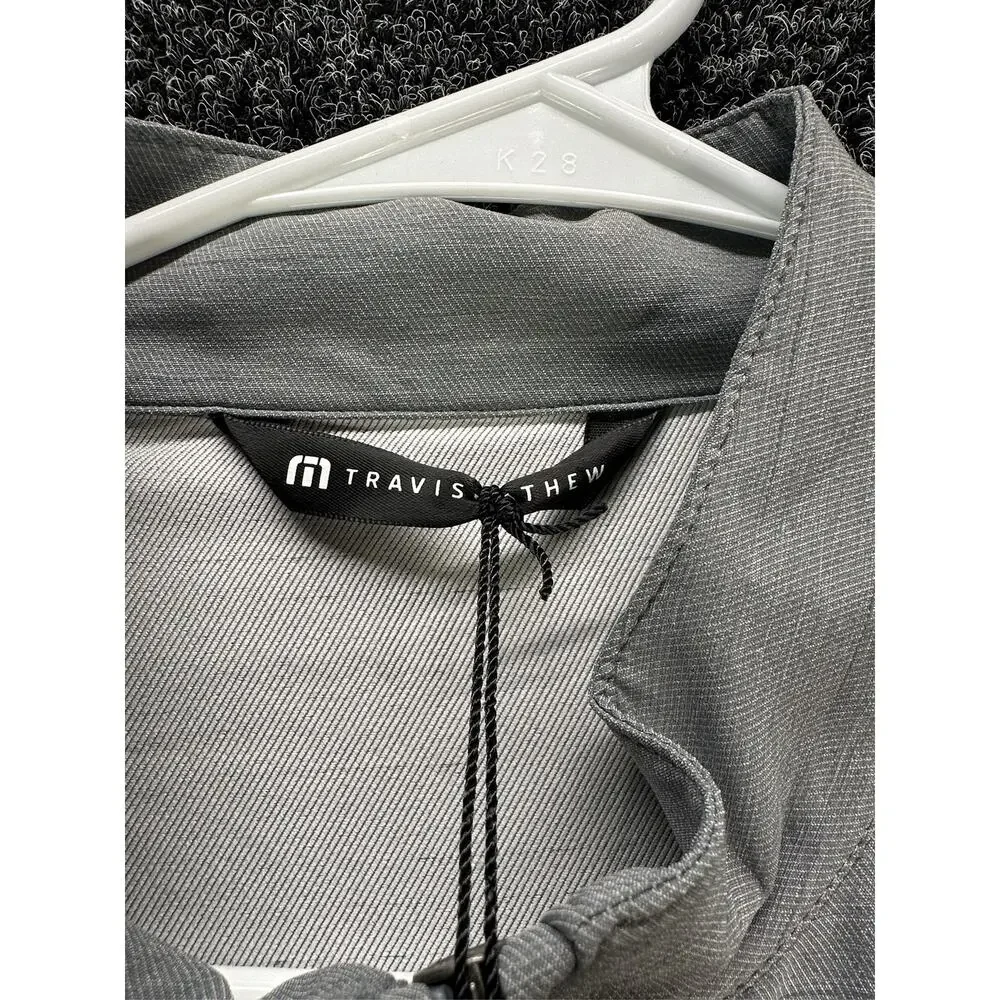 TravisMathew Valley View Full Zip Golf Jacket Heather Grey Men's Size Medium